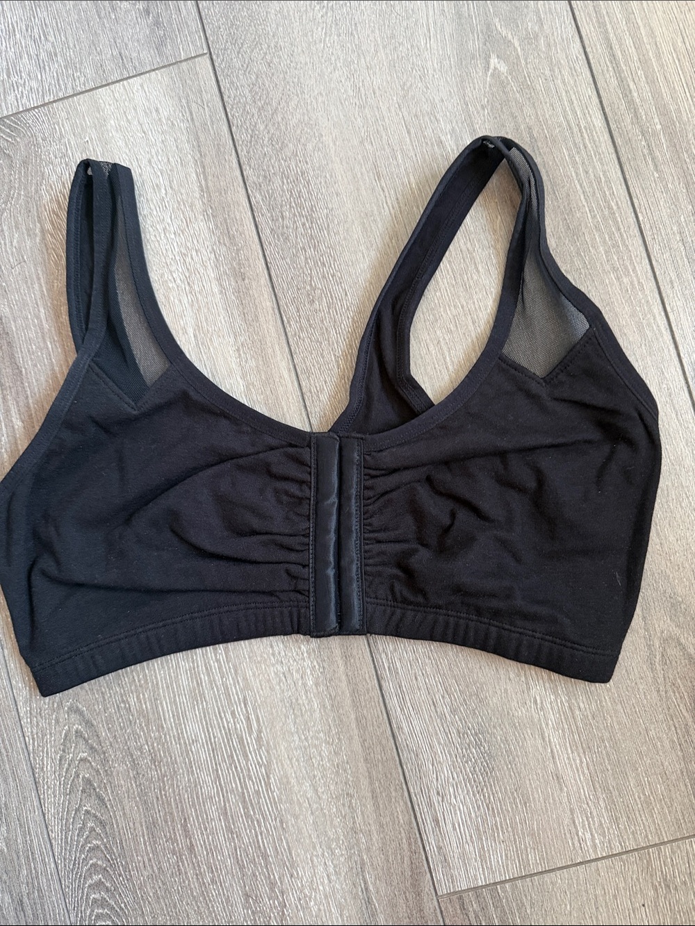 Fruit of the Loom Black Front-Closure Wireless Bra